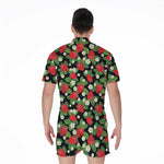 Strawberry And Flower Pattern Print Men's Rompers