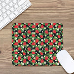 Strawberry And Flower Pattern Print Mouse Pad