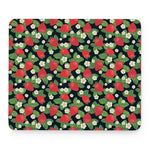Strawberry And Flower Pattern Print Mouse Pad
