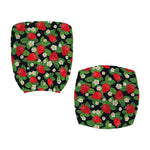 Strawberry And Flower Pattern Print Office Chair Cover