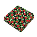 Strawberry And Flower Pattern Print Outdoor Seat Cushion Cover