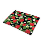Strawberry And Flower Pattern Print Pet Cooling Mat Cover