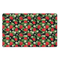 Strawberry And Flower Pattern Print Polyester Doormat