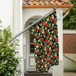 Strawberry And Flower Pattern Print Polyester Flag