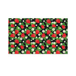 Strawberry And Flower Pattern Print Polyester Flag