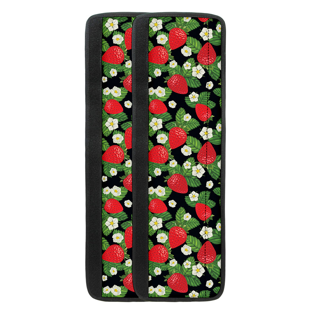 Strawberry And Flower Pattern Print Refrigerator Handle Covers