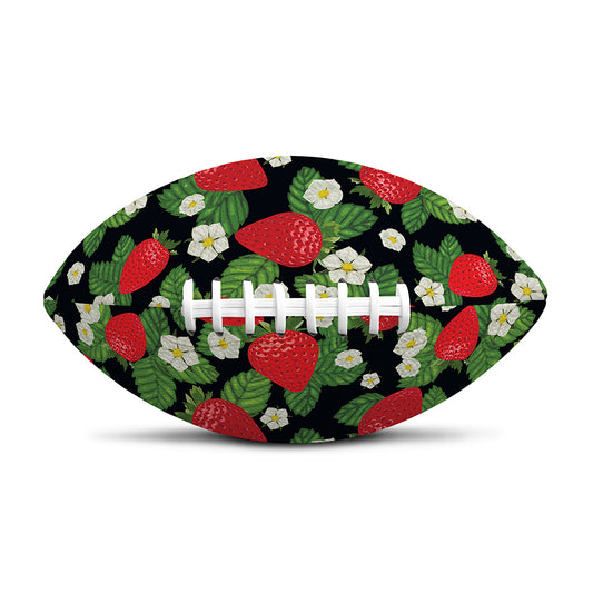 Strawberry And Flower Pattern Print Rugby Ball