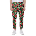 Strawberry And Flower Pattern Print Joggers