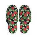 Strawberry And Flower Pattern Print Slippers
