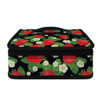 Strawberry And Flower Pattern Print Small Lunch Bag