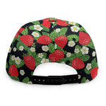 Strawberry And Flower Pattern Print Snapback Cap