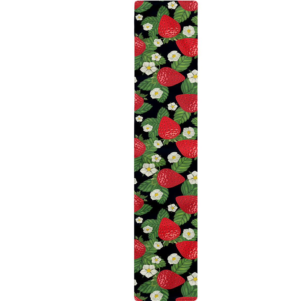 Strawberry And Flower Pattern Print Table Runner
