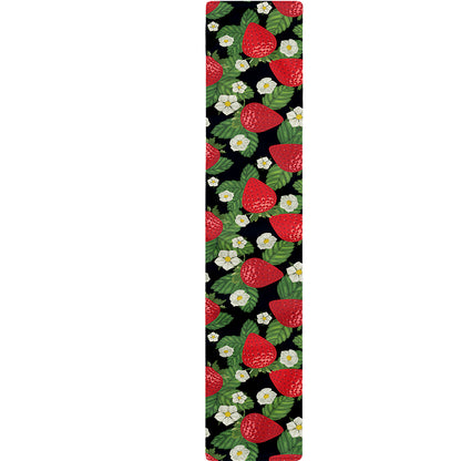 Strawberry And Flower Pattern Print Table Runner