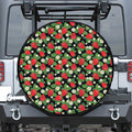 Strawberry And Flower Pattern Print Tire Cover