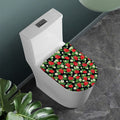 Strawberry And Flower Pattern Print Toilet Lid Cover