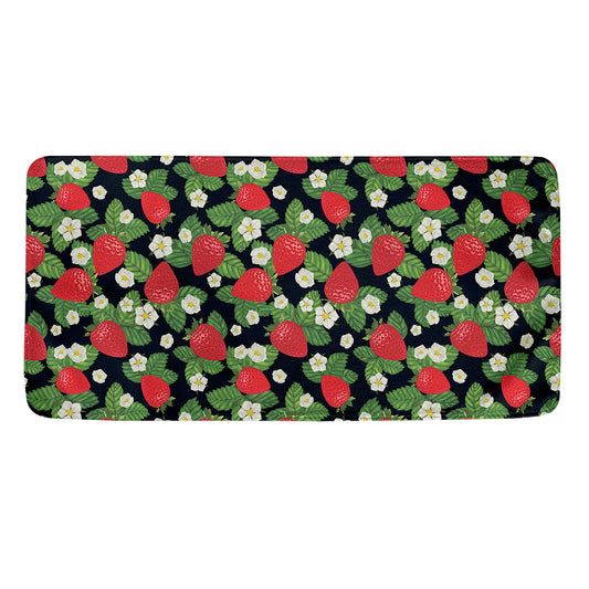 Strawberry And Flower Pattern Print Towel
