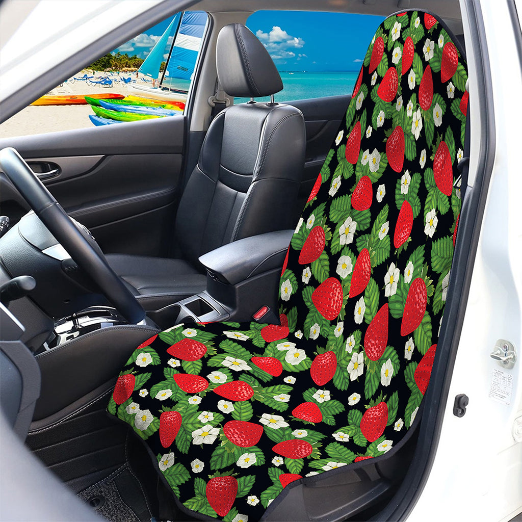 Strawberry And Flower Pattern Print Waterproof Car Seat Cover