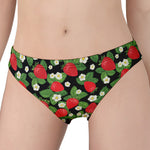 Strawberry And Flower Pattern Print Women's Panties