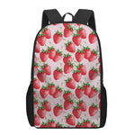 Strawberry Fruit Pattern Print 17 Inch Backpack