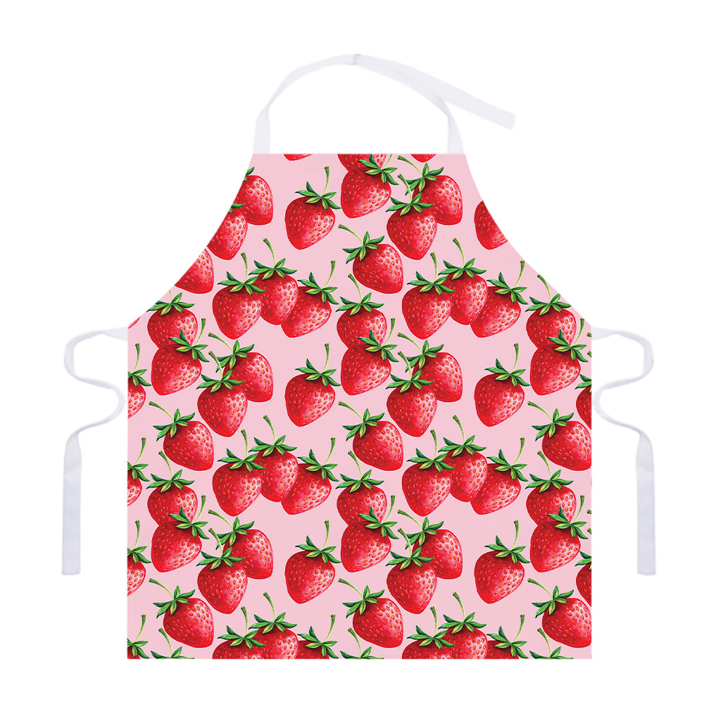 Strawberry Fruit Pattern Print Adjustable Apron