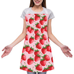 Strawberry Fruit Pattern Print Adjustable Apron