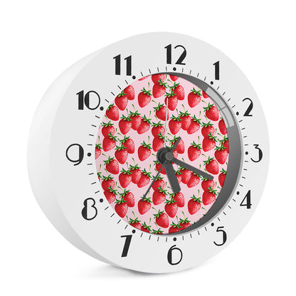 Strawberry Fruit Pattern Print Alarm Clock
