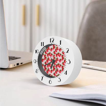 Strawberry Fruit Pattern Print Alarm Clock