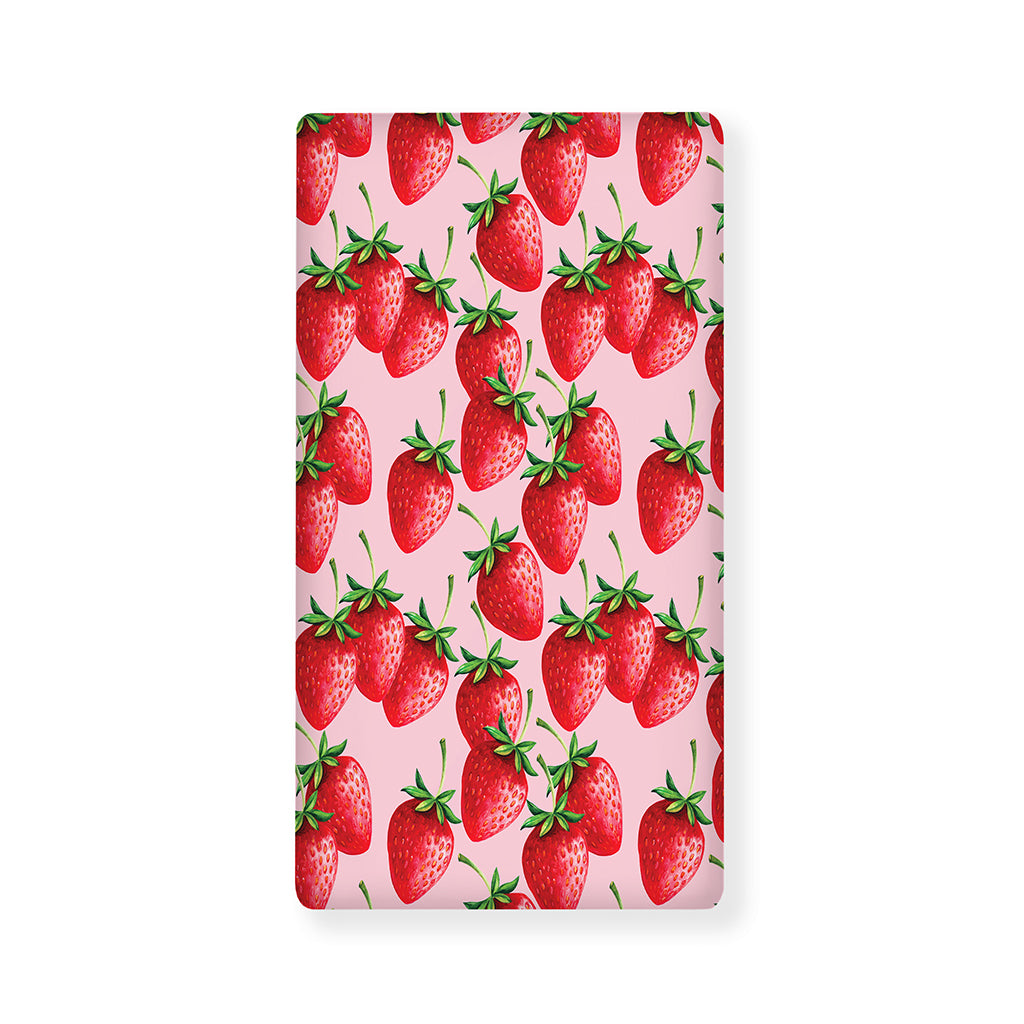 Strawberry Fruit Pattern Print Baby Crib Sheet