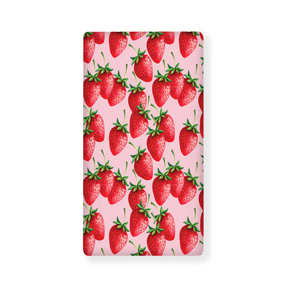 Strawberry Fruit Pattern Print Baby Crib Sheet