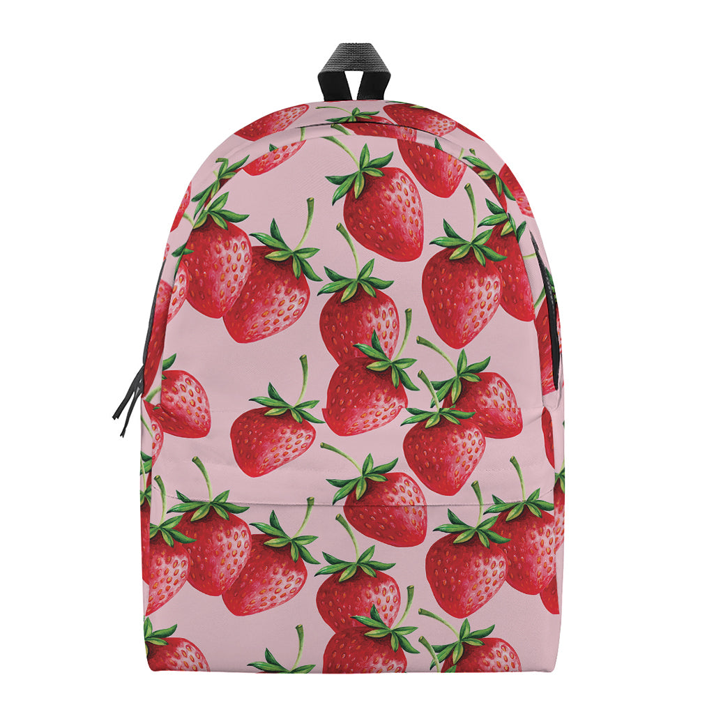 Strawberry Fruit Pattern Print Backpack