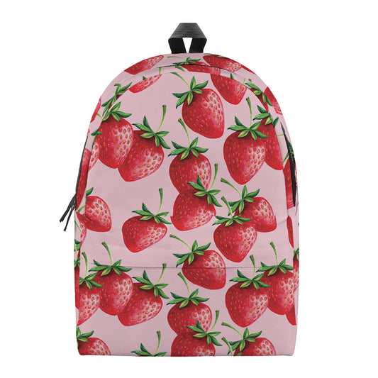 Strawberry Fruit Pattern Print Backpack