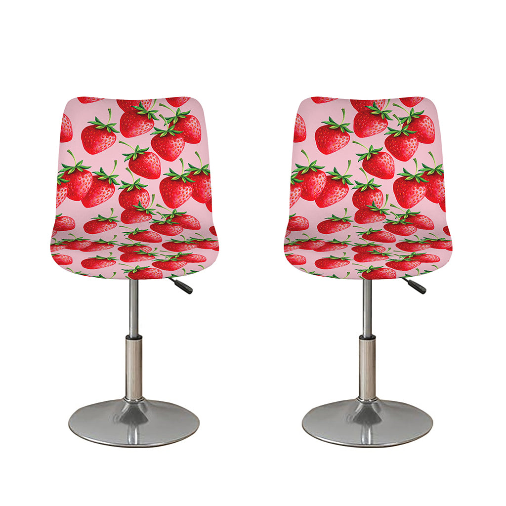 Strawberry Fruit Pattern Print Bar Stool Covers