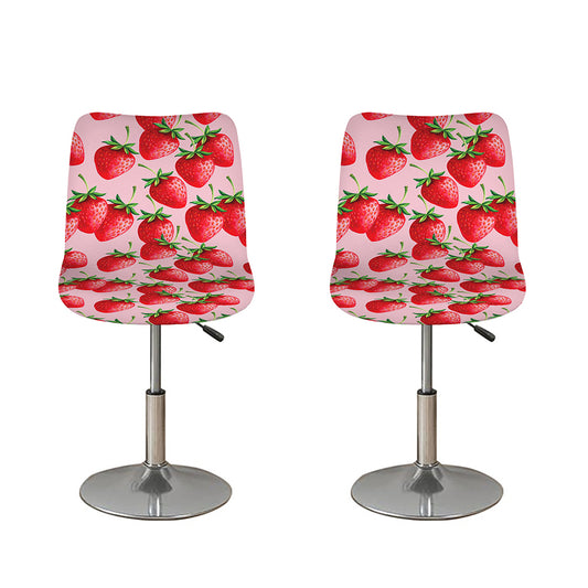 Strawberry Fruit Pattern Print Bar Stool Covers