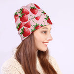 Strawberry Fruit Pattern Print Beanie