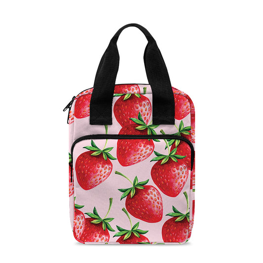 Strawberry Fruit Pattern Print Bible Tote Bag