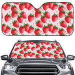 Strawberry Fruit Pattern Print Car Windshield Sun Shade