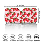 Strawberry Fruit Pattern Print Car Windshield Sun Shade