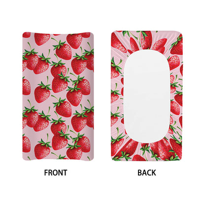 Strawberry Fruit Pattern Print Changing Pad Cover