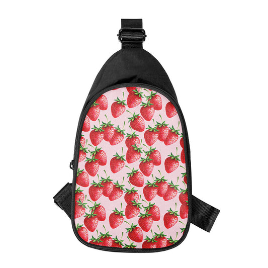 Strawberry Fruit Pattern Print Chest Bag