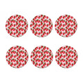 Strawberry Fruit Pattern Print Coaster Set