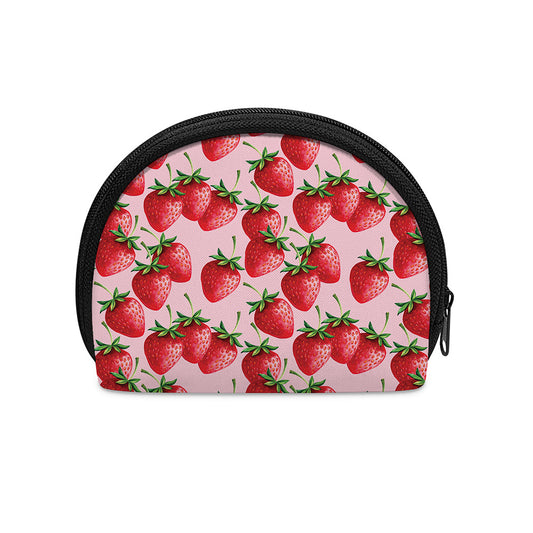 Strawberry Fruit Pattern Print Coin Purse