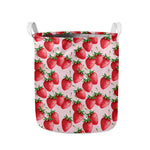 Strawberry Fruit Pattern Print Collapsible Laundry Basket