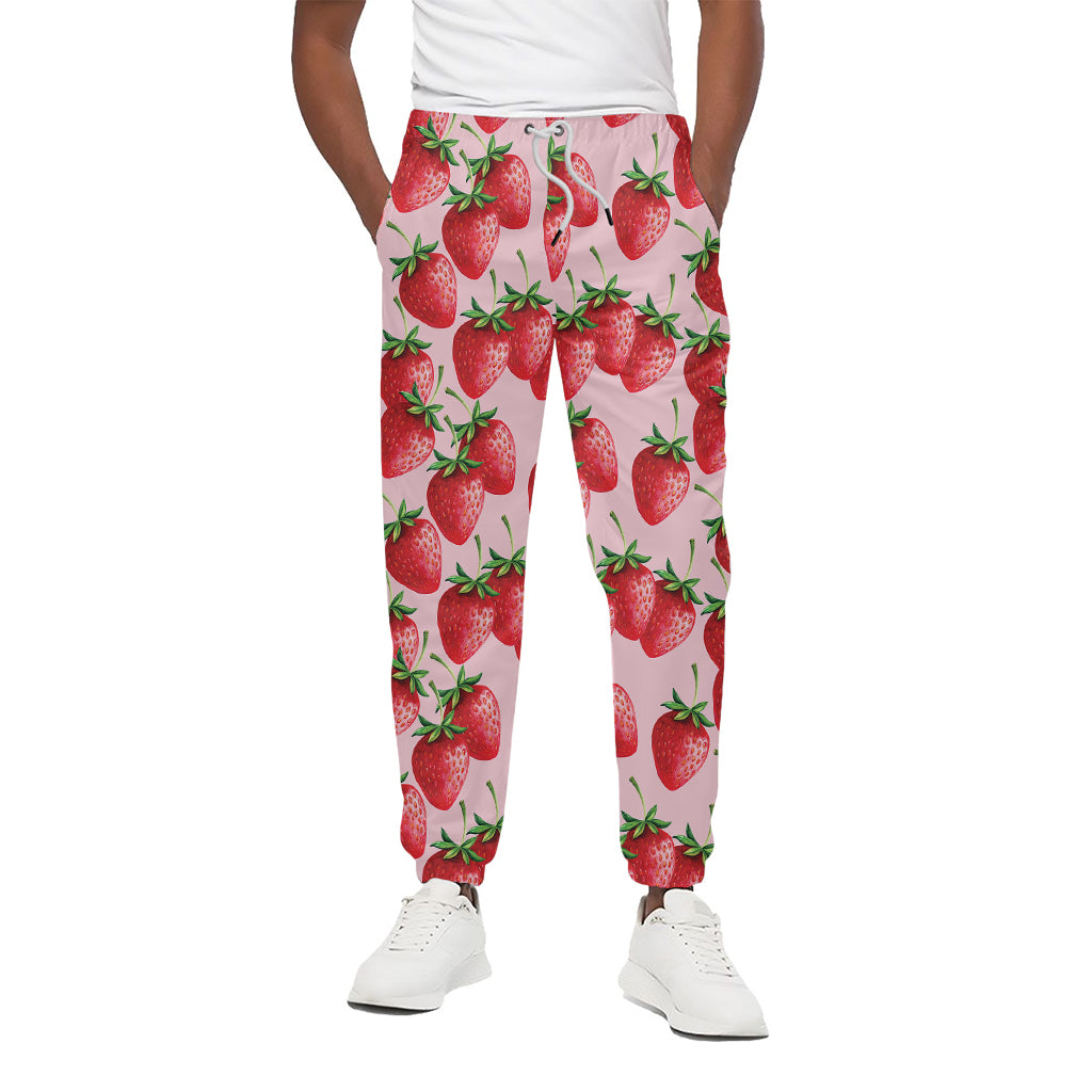 Strawberry Fruit Pattern Print Cotton Pants