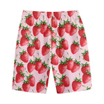Strawberry Fruit Pattern Print Cotton Shorts