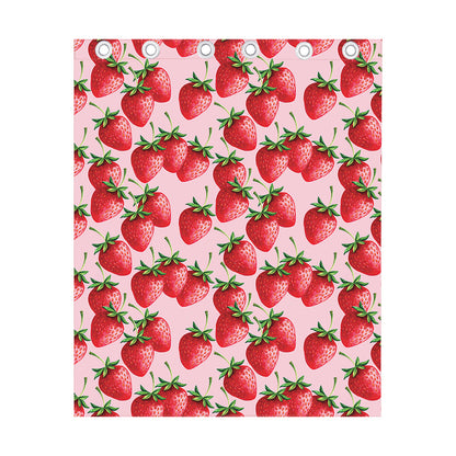 Strawberry Fruit Pattern Print Curtain