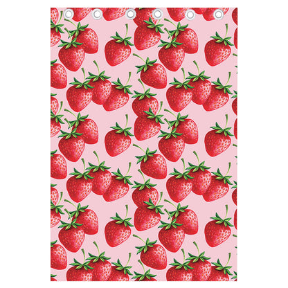 Strawberry Fruit Pattern Print Curtain