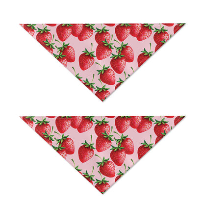 Strawberry Fruit Pattern Print Dog Bandana