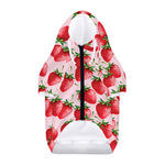 Strawberry Fruit Pattern Print Dog Zip Up Hoodie