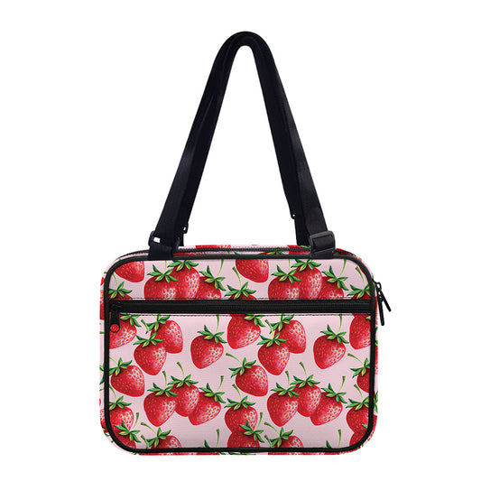 Strawberry Fruit Pattern Print Double Strap Bible Bag