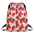 Strawberry Fruit Pattern Print Drawstring Backpack